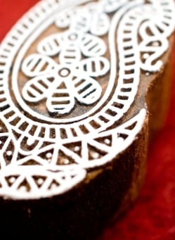 葉っぱのウッドブロック　-約7x4.5cm - サブ2