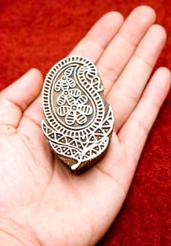 葉っぱのウッドブロック　-約7x4.5cm - サブ4