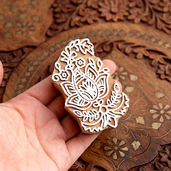 花のウッドブロック-約7.5cmx4,5cm - サブ4