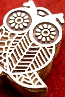 ウッドブロックスタンプ【梟】約7.5cmx4.5cm - サブ2