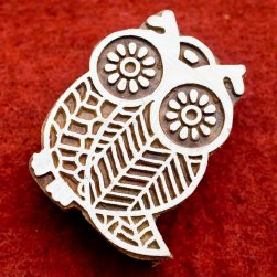 ウッドブロックスタンプ【梟】約7.5cmx4.5cm