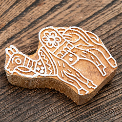 ウッドブロックスタンプ【ラクダ】約7.5cmx5cm - サブ2