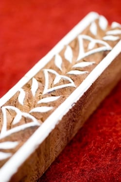 ウッドブロックスタンプ【植物】約10.5cmx2.5cm - サブ2