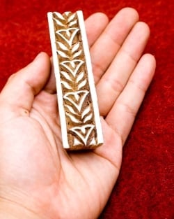 ウッドブロックスタンプ【植物】約10.5cmx2.5cm - サブ4