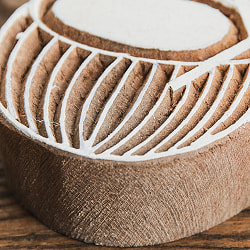 ウッドブロックスタンプ【チャンダ】-約7cmx6.5cm - サブ2