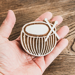 ウッドブロックスタンプ【チャンダ】-約7cmx6.5cm - サブ4