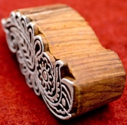 花のウッドブロック　-約9.5cmx4.5cm - サブ3