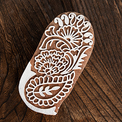 花のウッドブロック　- 約8.5cmx4cm - サブ2