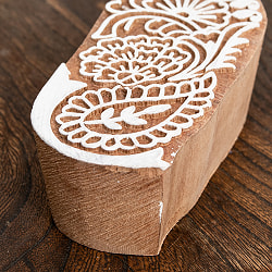 花のウッドブロック　- 約8.5cmx4cm - サブ3