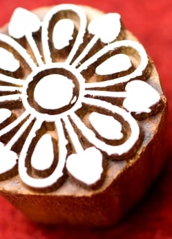 花びらのウッドブロックスタンプ　-直径約4cm - サブ2