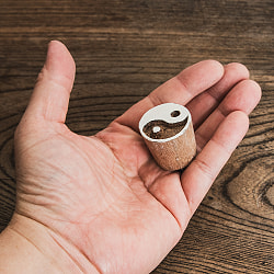 ウッドブロックスタンプ【陰陽柄】-直径約3cm - サブ4