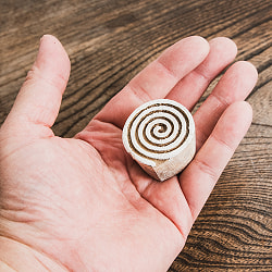 ウッドブロックスタンプ【うずまき】　-直径約3cm - サブ4