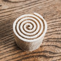 ウッドブロックスタンプ【うずまき】 -直径約3cm