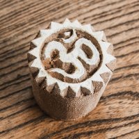 小さいオーンのウッドブロックスタンプ -約直径3cm