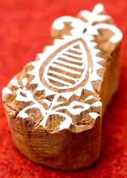 植物のウッドブロックスタンプ　-約6.5cmx4.5cm - サブ2