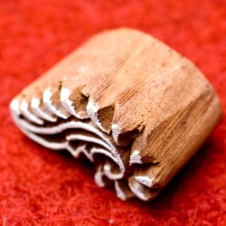 小さい葉っぱのウッドブロックスタンプ　-約4cmx3cm - サブ3