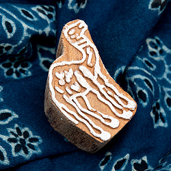 ウッドブロックスタンプ・ミニ【ラクダ】約4.5cmx2.5cm - サブ2