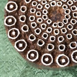 インド伝統の手彫りウッドブロックスタンプ8×8cm - サブ2