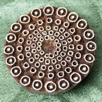 インド伝統の手彫りウッドブロックスタンプ8×8cm