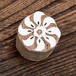 インド伝統の手彫りウッドブロックスタンプ3.5×3.5cm - サブ2
