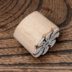 インド伝統の手彫りウッドブロックスタンプ3.5×3.5cm - サブ3