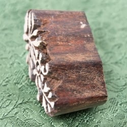 インド伝統の手彫りウッドブロックスタンプ5.5×3cm - サブ3