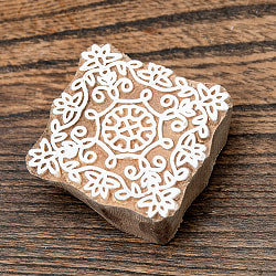 インド伝統の手彫りウッドブロックスタンプ3.8×3.8cm - サブ2