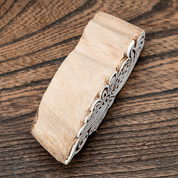 インド伝統の手彫りウッドブロックスタンプ9.5×4.5cm - サブ4