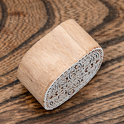 インド伝統の手彫りウッドブロックスタンプ5×5cm - サブ4