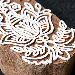 インド伝統の手彫りウッドブロックスタンプ4.5×7.5cm - サブ3