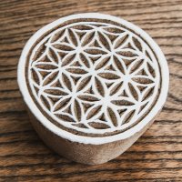 インド伝統の手彫りウッドブロックスタンプ 5cm