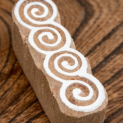 インド伝統の手彫りウッドブロックスタンプ8.5×2.3cm - サブ2