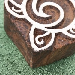 インド伝統の手彫りウッドブロックスタンプ6.5×7cm - サブ2