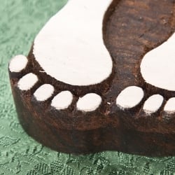 インド伝統の手彫りウッドブロックスタンプ6.5×6.5cm - サブ2