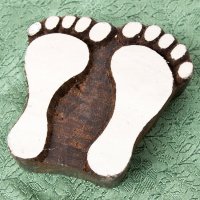 インド伝統の手彫りウッドブロックスタンプ6.5×6.5cm