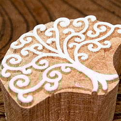 インド伝統の手彫りウッドブロックスタンプ7×5.5cm - サブ2