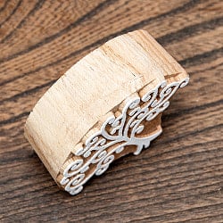 インド伝統の手彫りウッドブロックスタンプ7×5.5cm - サブ3