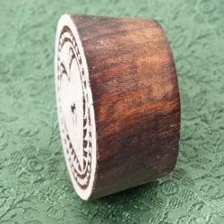 インド伝統の手彫りウッドブロックスタンプ5.5×5.5cm - サブ3
