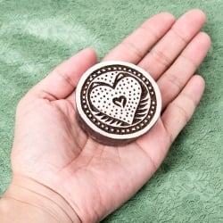 インド伝統の手彫りウッドブロックスタンプ5.5×5.5cm - サブ4