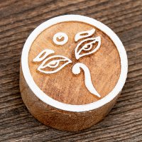 ウッドブロックスタンプ【ブッダアイ】約5cm