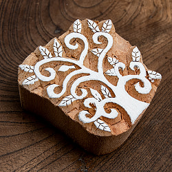 インド伝統の手彫りウッドブロックスタンプ5.5×6cm - サブ2