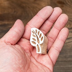 インド伝統の手彫りウッドブロックスタンプ3.5×2cm - サブ4