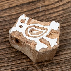 ウッドブロックスタンプ・ミニ【鳥】約4,5×2,5cm - サブ2