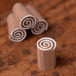 インド伝統の手彫りウッドブロックスタンプ2×2cm - サブ2