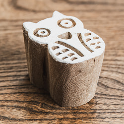 ウッドブロックスタンプ ふくろう 約4×3cm - サブ2