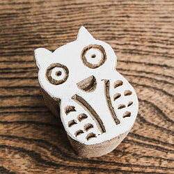 ウッドブロックスタンプ ふくろう 約4×3cm - サブ3