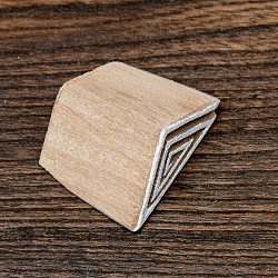 インド伝統の手彫りウッドブロックスタンプ4×2.5cm - サブ3
