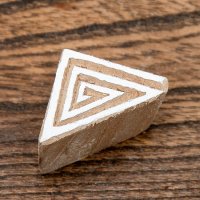 インド伝統の手彫りウッドブロックスタンプ4×2.5cm