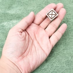 インド伝統の手彫りウッドブロックスタンプ2×2cm - サブ4