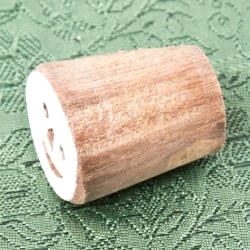 インド伝統の手彫りウッドブロックスタンプ:3.5cm - サブ3